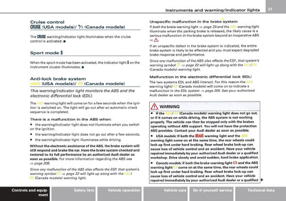 2007 Audi RS 4 Owner's Manual | English