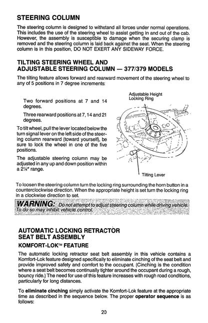 1981-1990 Peterbilt 379 Owner's Manual | English