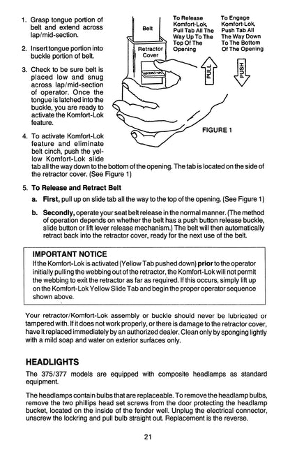 1981-1990 Peterbilt 379 Owner's Manual | English