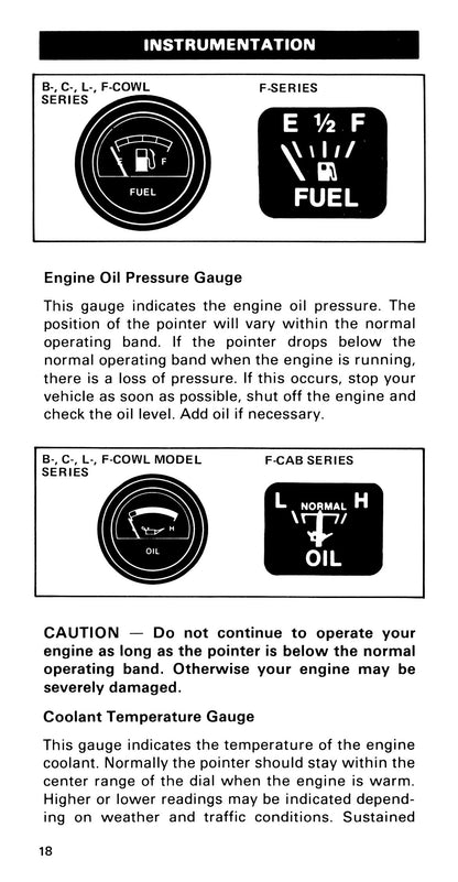 1985 Ford Medium Duty/600/700/7000 Owner's Manual | English