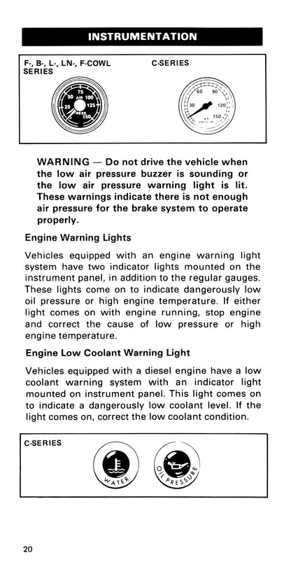 1985 Ford Medium Duty/600/700/7000 Owner's Manual | English