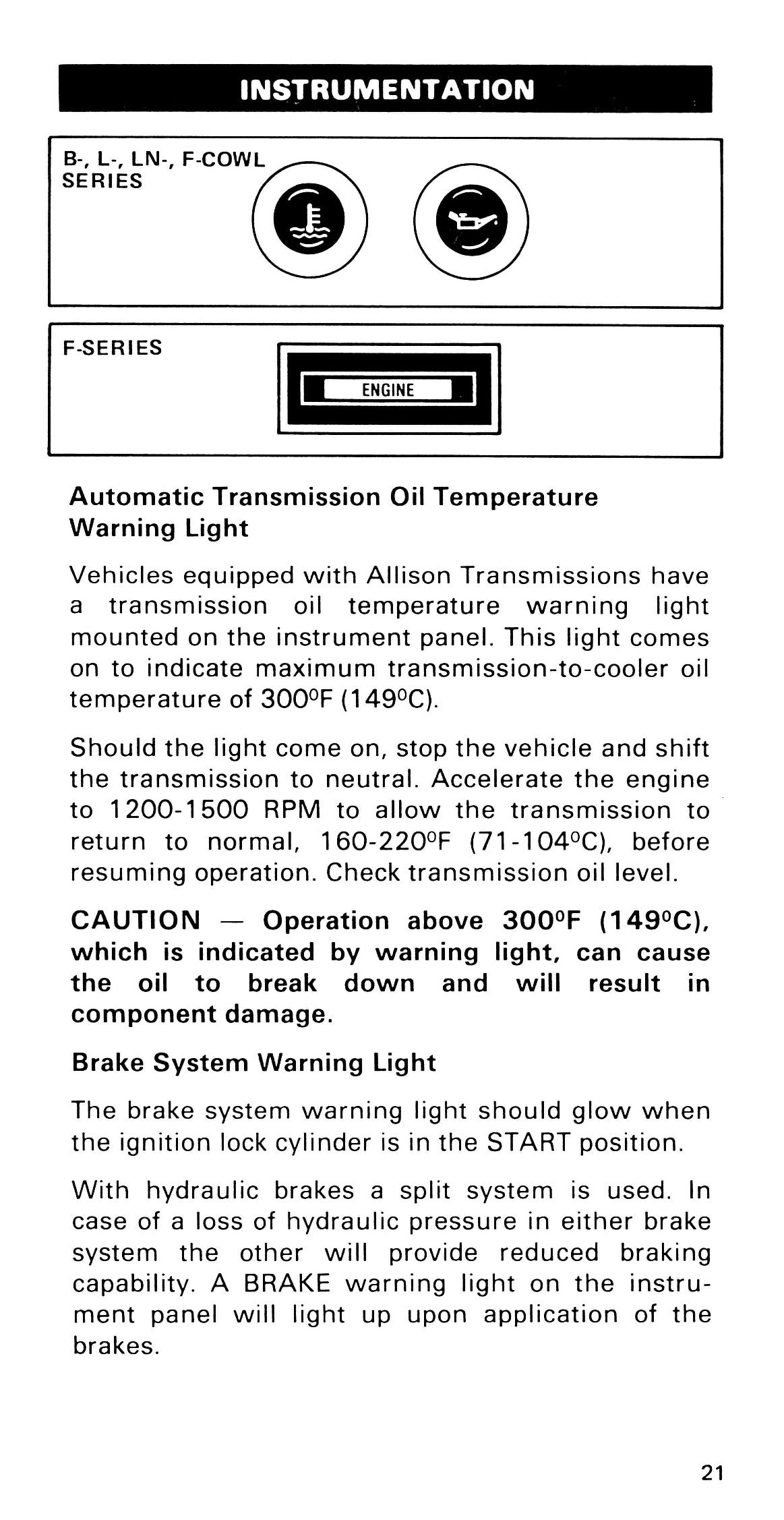 1985 Ford Medium Duty/600/700/7000 Owner's Manual | English