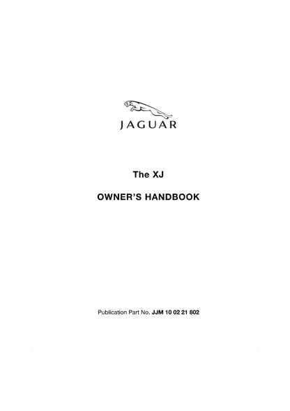 2008 Jaguar XJ Owner's Manual | English