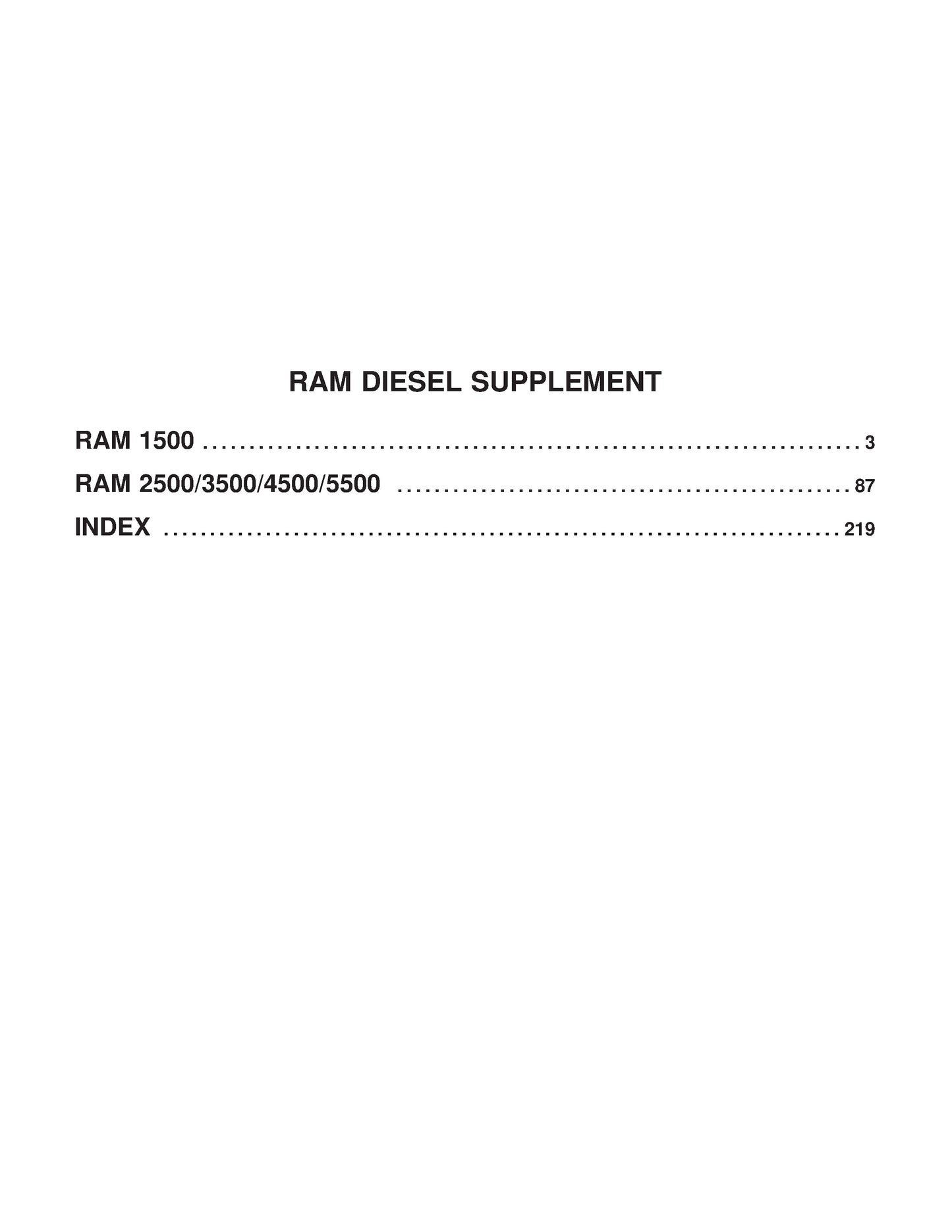 2018 Ram Truck Diesel Aanvullende Handleiding | Engels