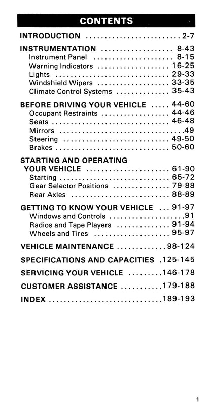 1985 Ford Medium Duty/600/700/7000 Owner's Manual | English