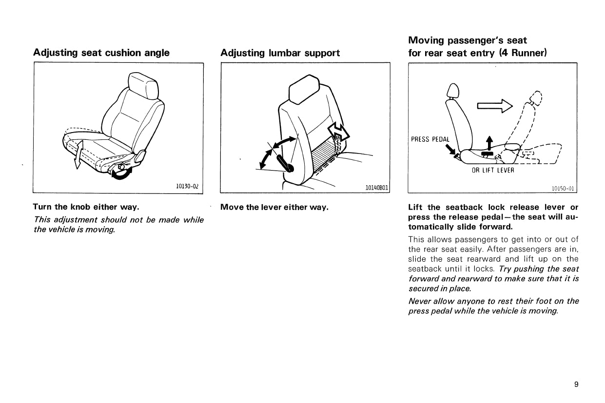 1987 Toyota 4WD Truck/4Runner Owner's Manual | English