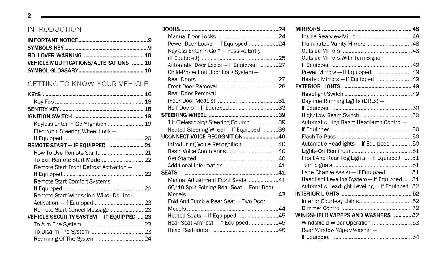 2022 Jeep Wrangler Owner's Manual | English