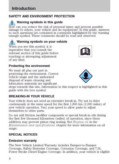 2003 Ford Thunderbird Owner's Manual | English