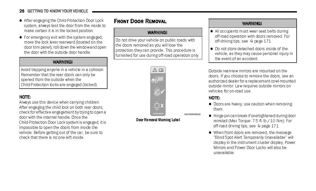 2022 Jeep Wrangler Owner's Manual | English