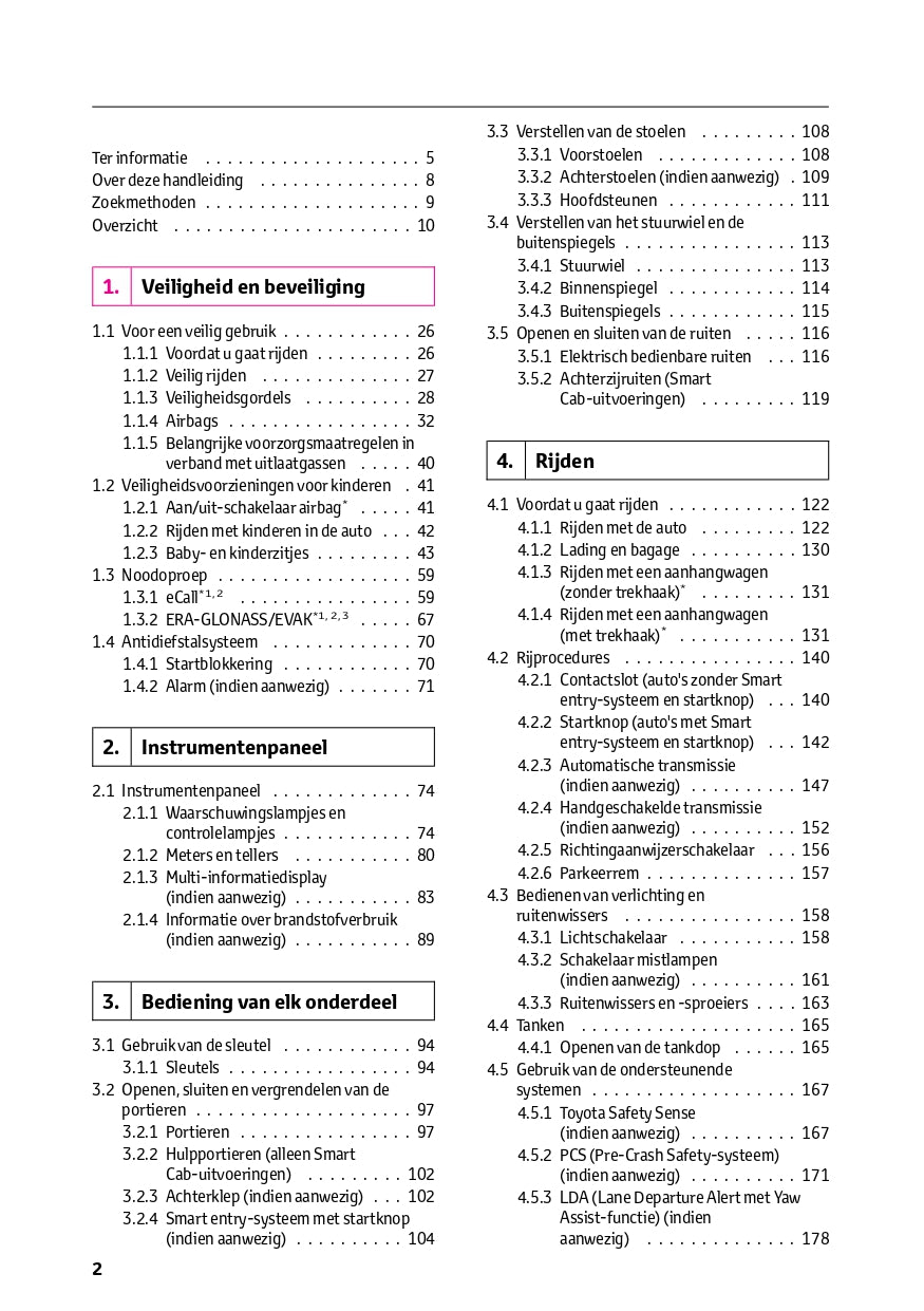 2023 Toyota Hilux Owner's Manual | Dutch