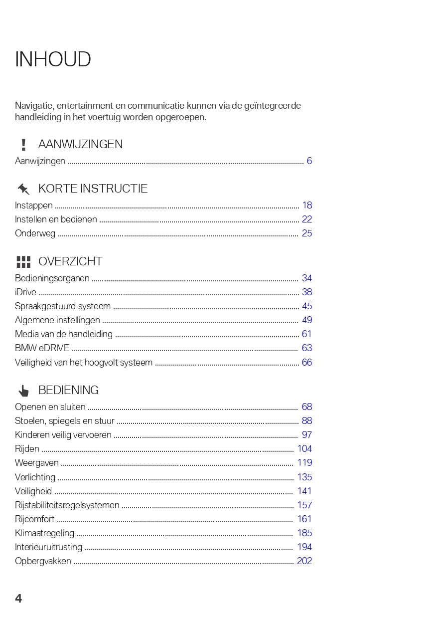 2021 BMW i3 Owner's Manual | Dutch