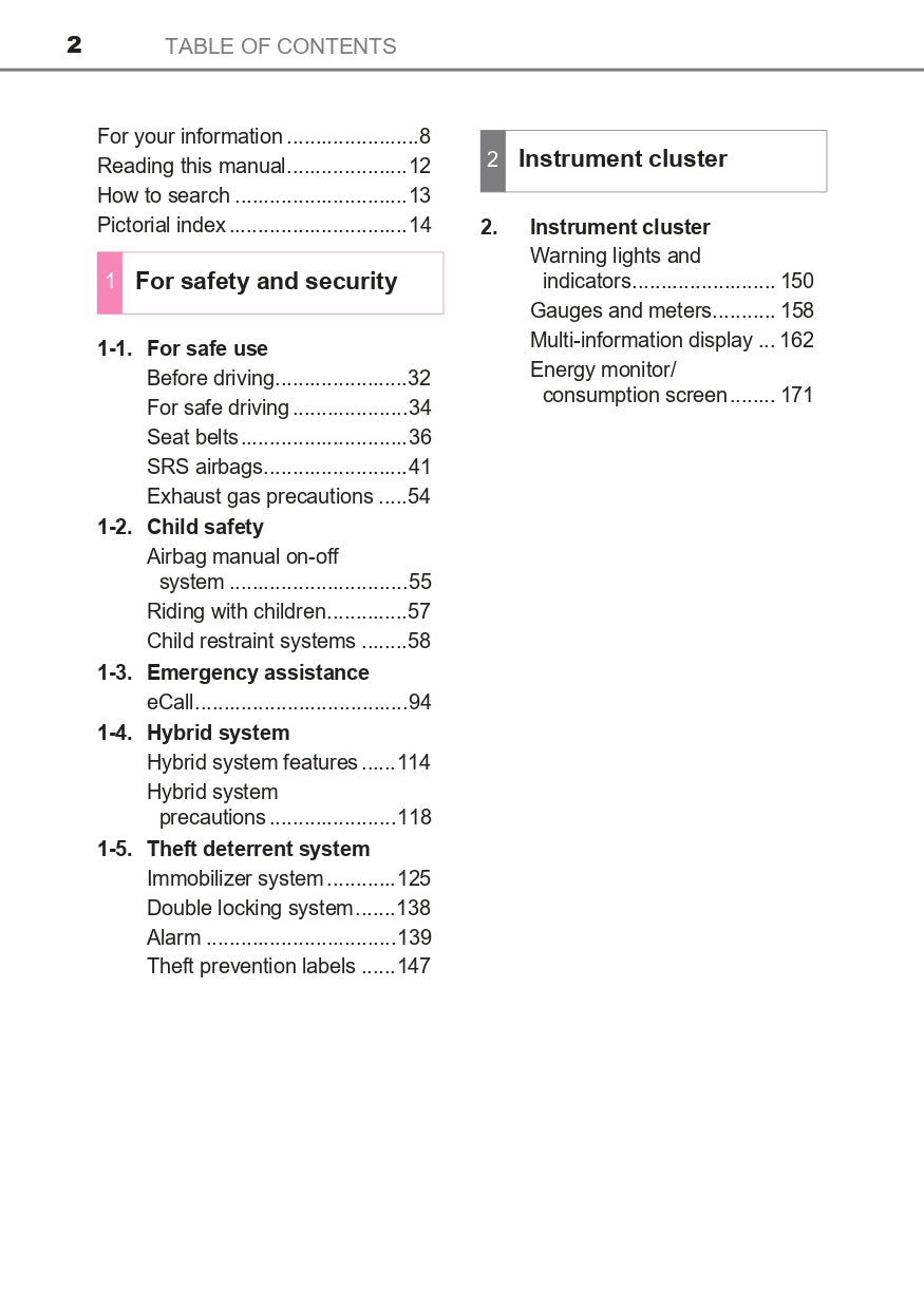 2023 Toyota C-HR Hybrid Owner's Manual | English