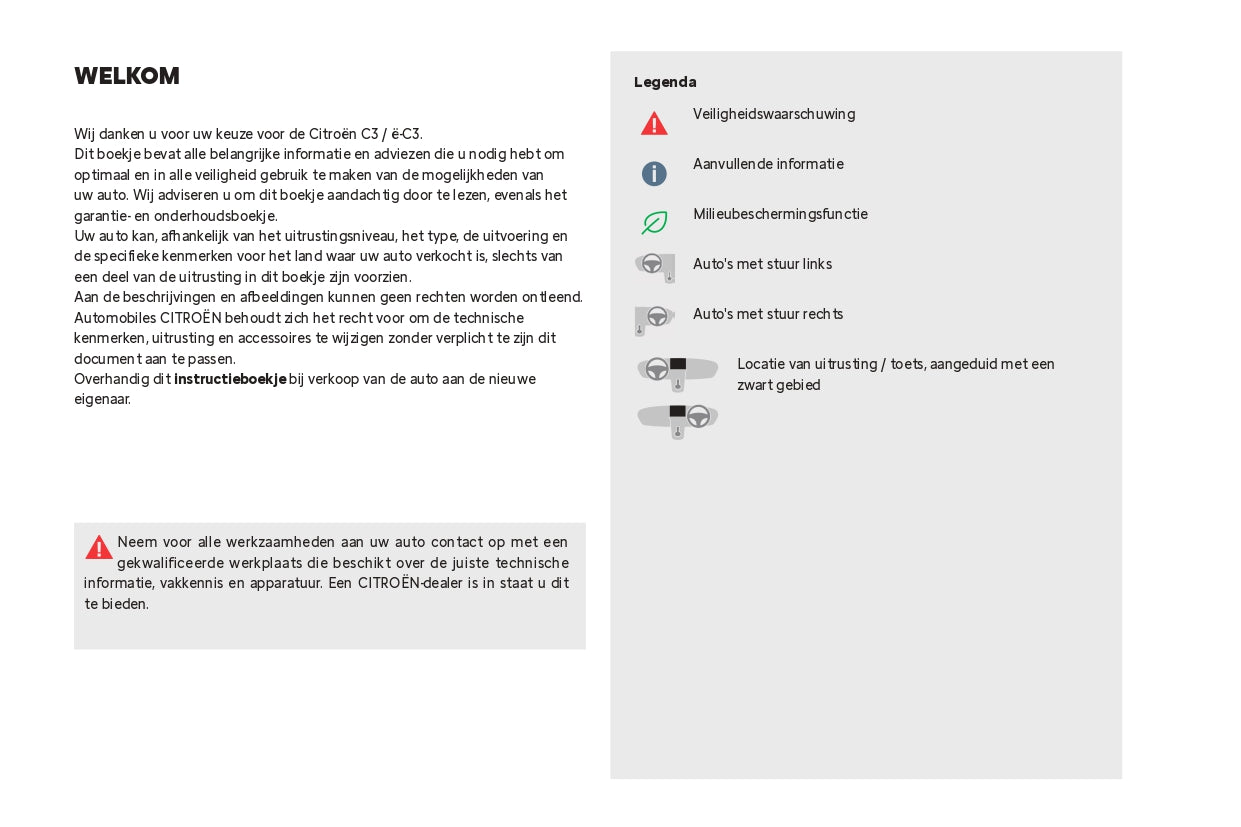 2024 Citroën C3 Owner's Manual | Dutch