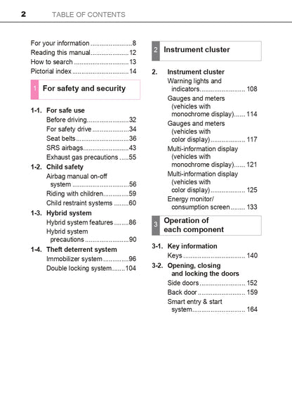 2017-2020 Toyota Yaris Owner's Manual | English