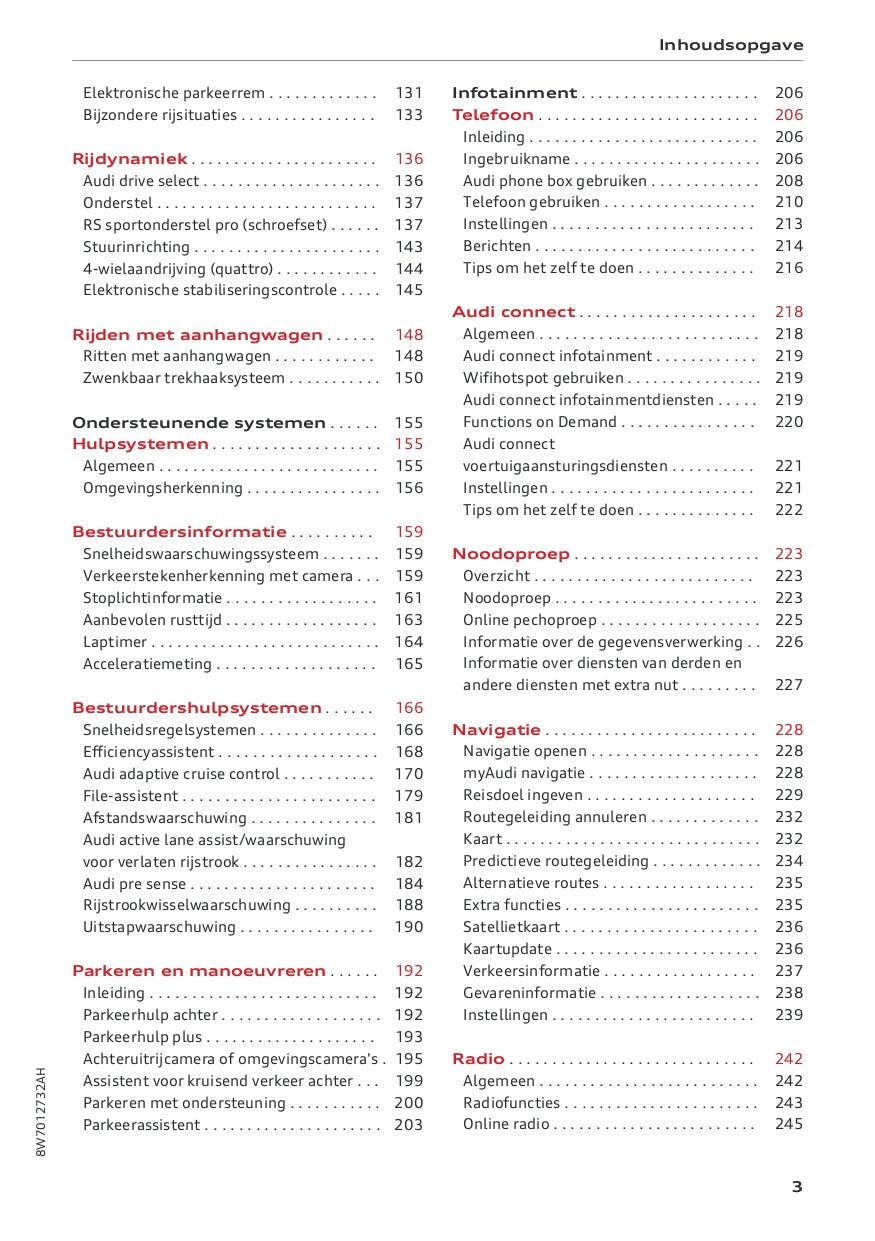 2022-2023 Audi A5 Owner's Manual | Dutch