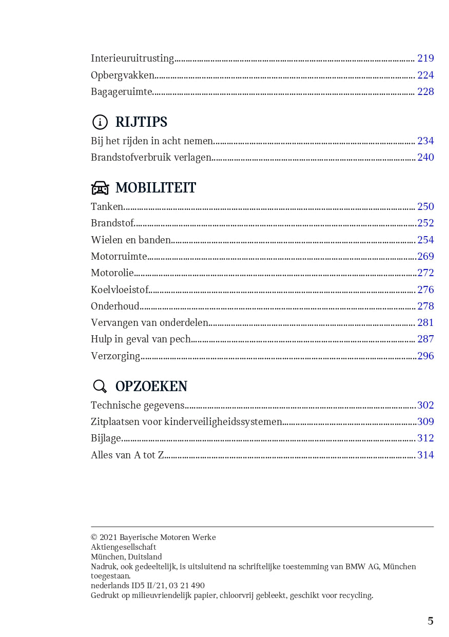 2021 Mini Mini 3 Door/Mini 5 Door Owner's Manual | Dutch