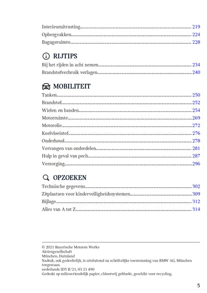 2021 Mini Mini 3 Door/Mini 5 Door Owner's Manual | Dutch