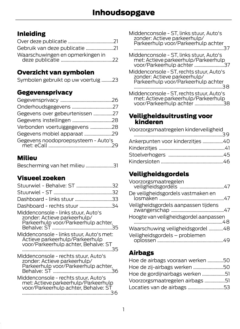 2022-2023 Ford Puma Owner's Manual | Dutch