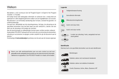 2024 Peugeot Expert/e-Expert/Traveller/e-Traveller Bedienungsanleitung | Niederländisch