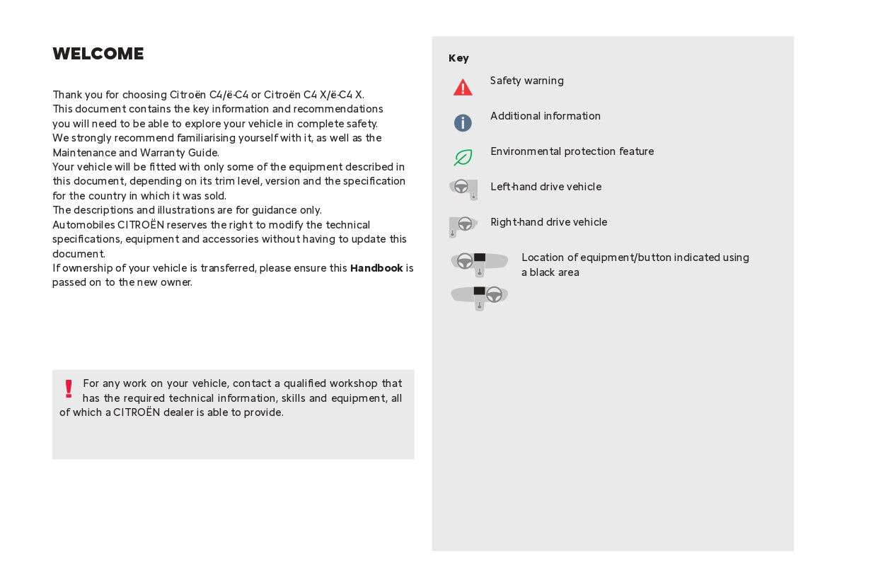 2024 Citroën C4/ë-C4 C4 X/ë-C4 X Gebruikershandleiding | Engels