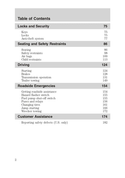 2003 Ford Excursion Owner's Manual | English