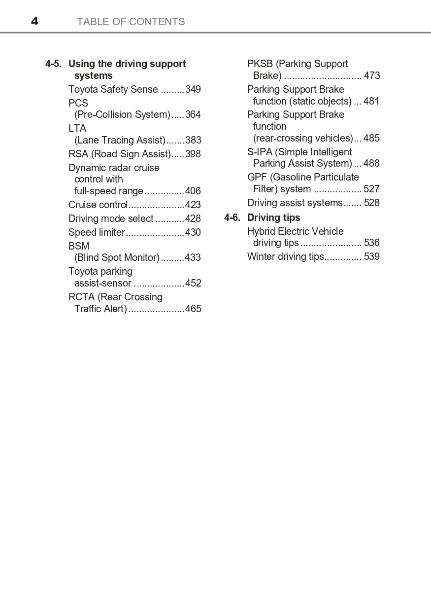 2023 Toyota C-HR Hybrid Owner's Manual | English