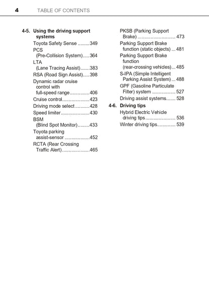 2023 Toyota C-HR Hybrid Owner's Manual | English