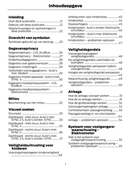 2022-2024 Ford Transit Owner's Manual | Dutch