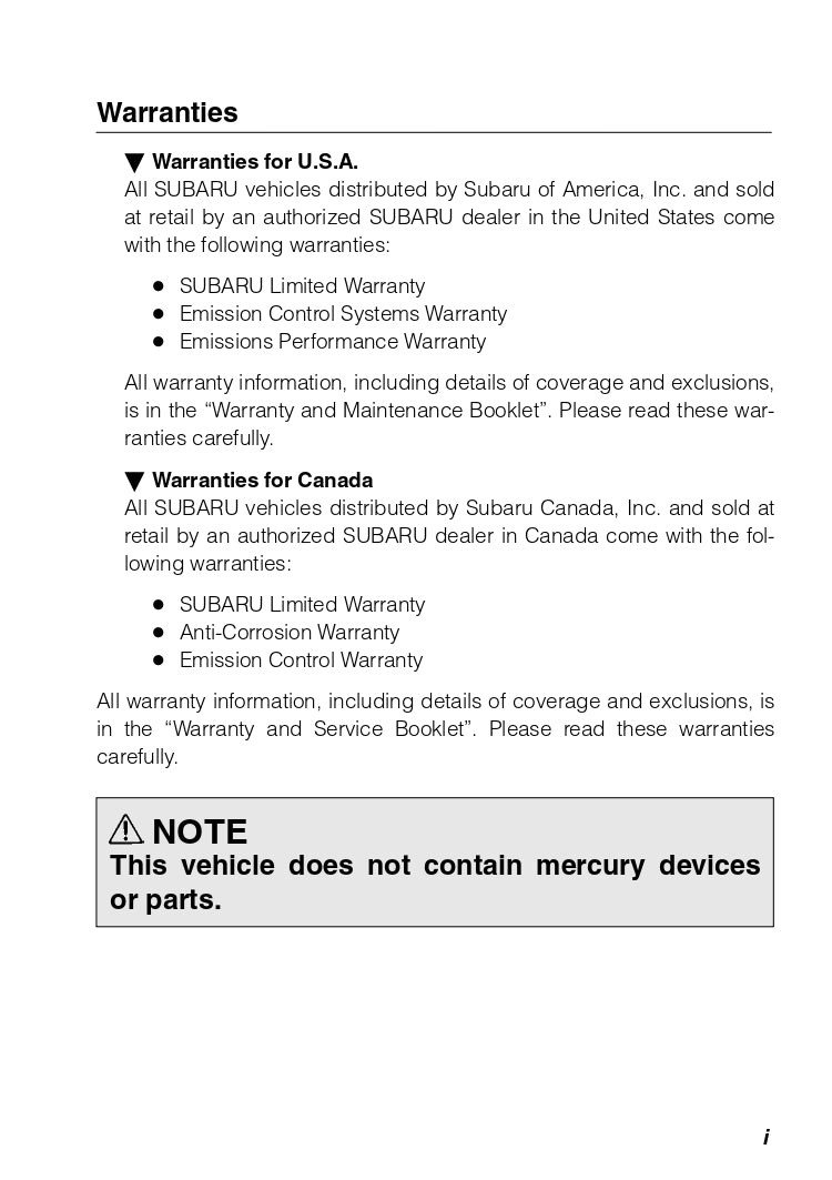 2003 Subaru Baja Owner's Manual | English