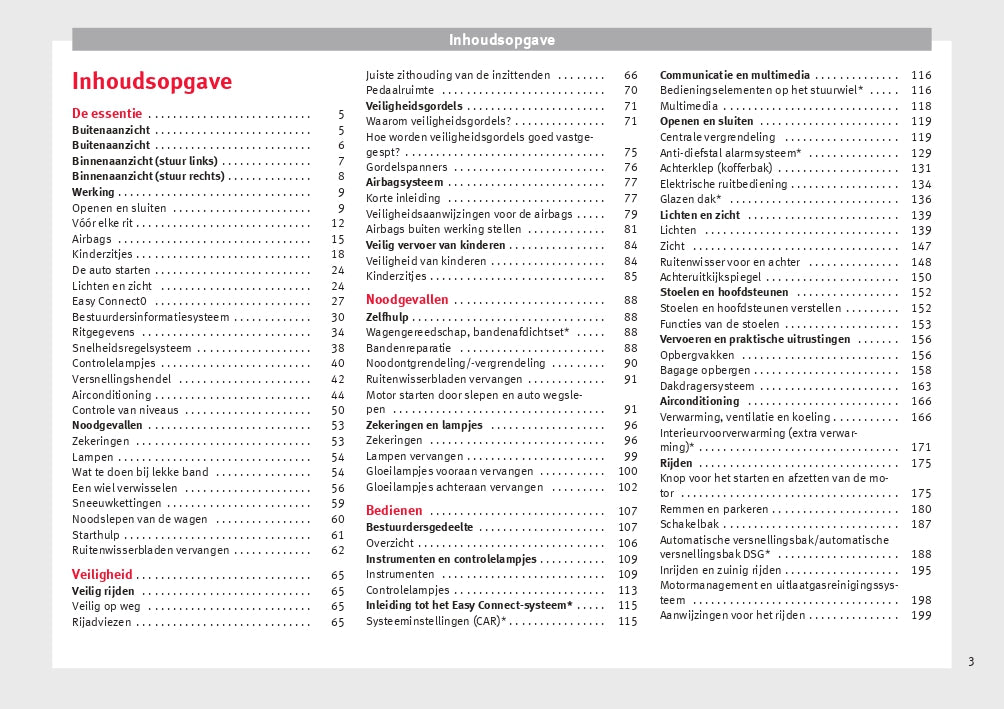 2017 Seat Ateca Owner's Manual | Dutch