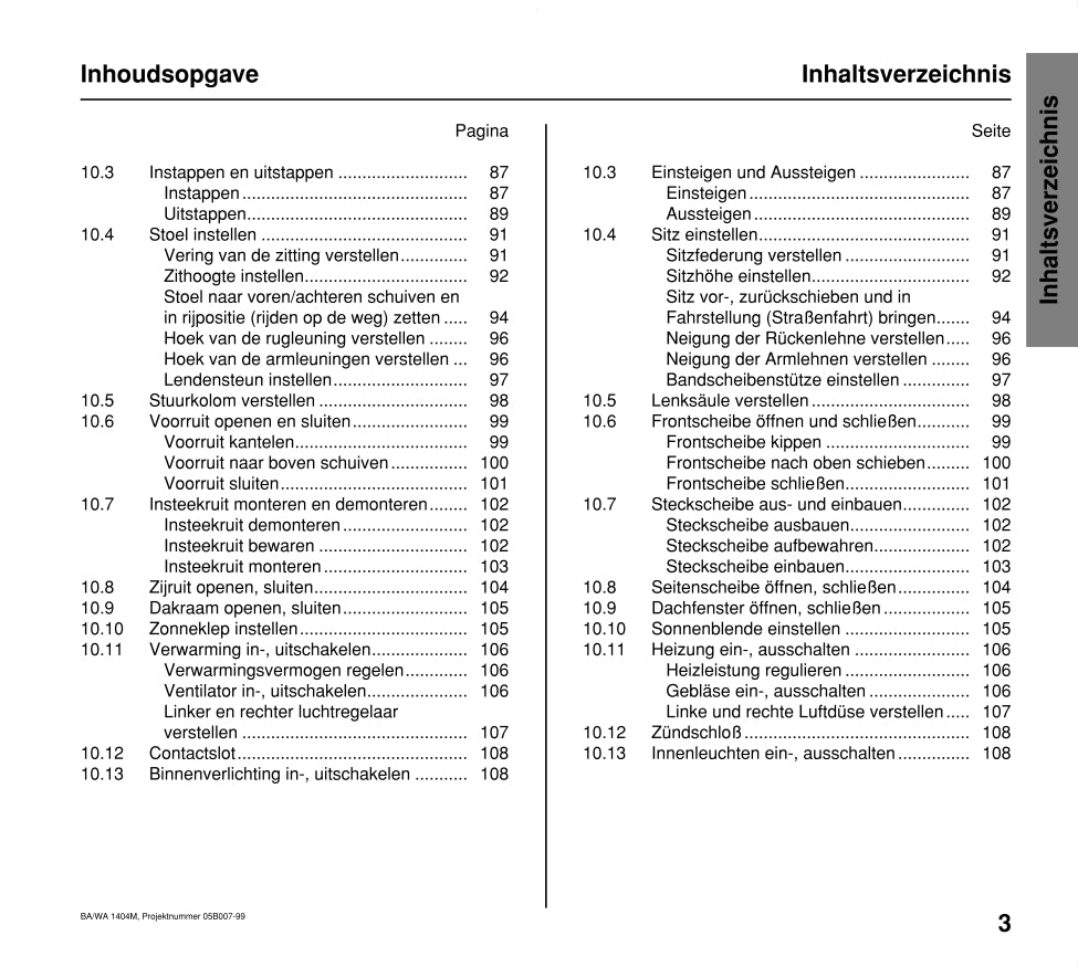 Atlas 1404 Owner's Manual | Dutch/German