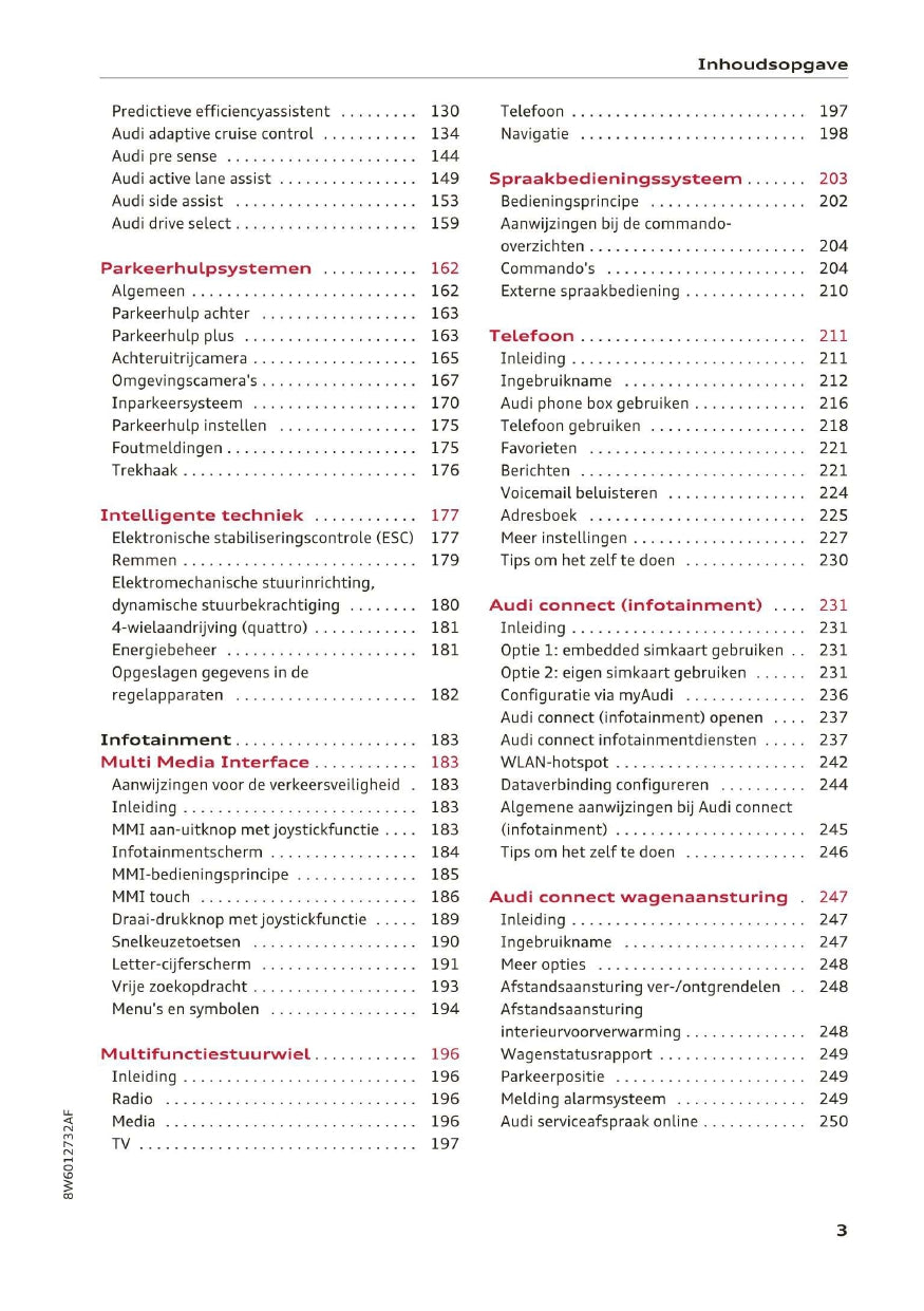 2018 Audi A5/A5 Cabriolet Owner's Manual | Dutch