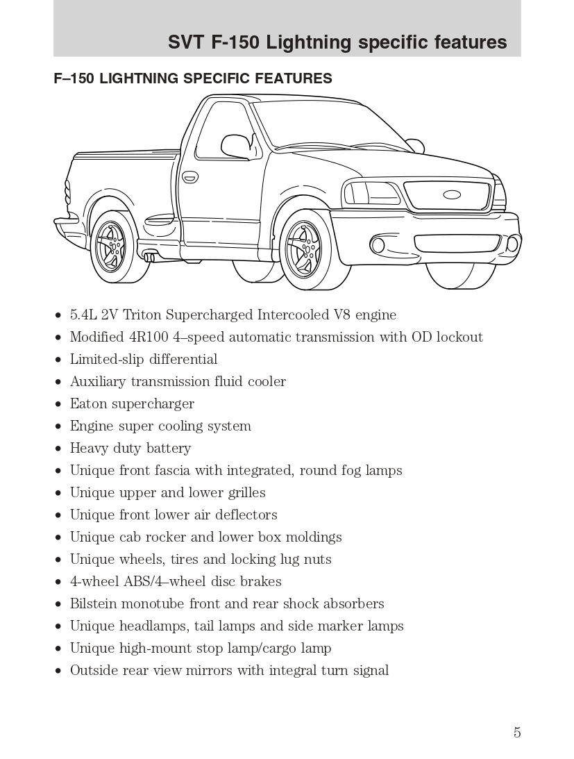 2004 Ford SVT F-150 Owner's Manual | English