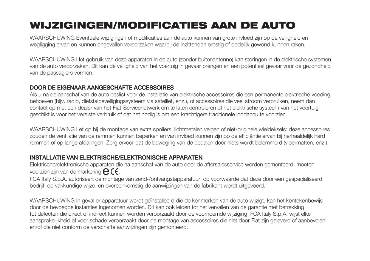 2023 Fiat 500/500C Gebruikershandleiding | Nederlands