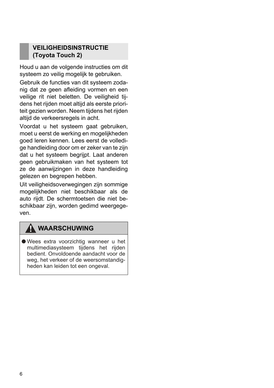 2016 Toyota Yaris Infotainment Manual | Dutch