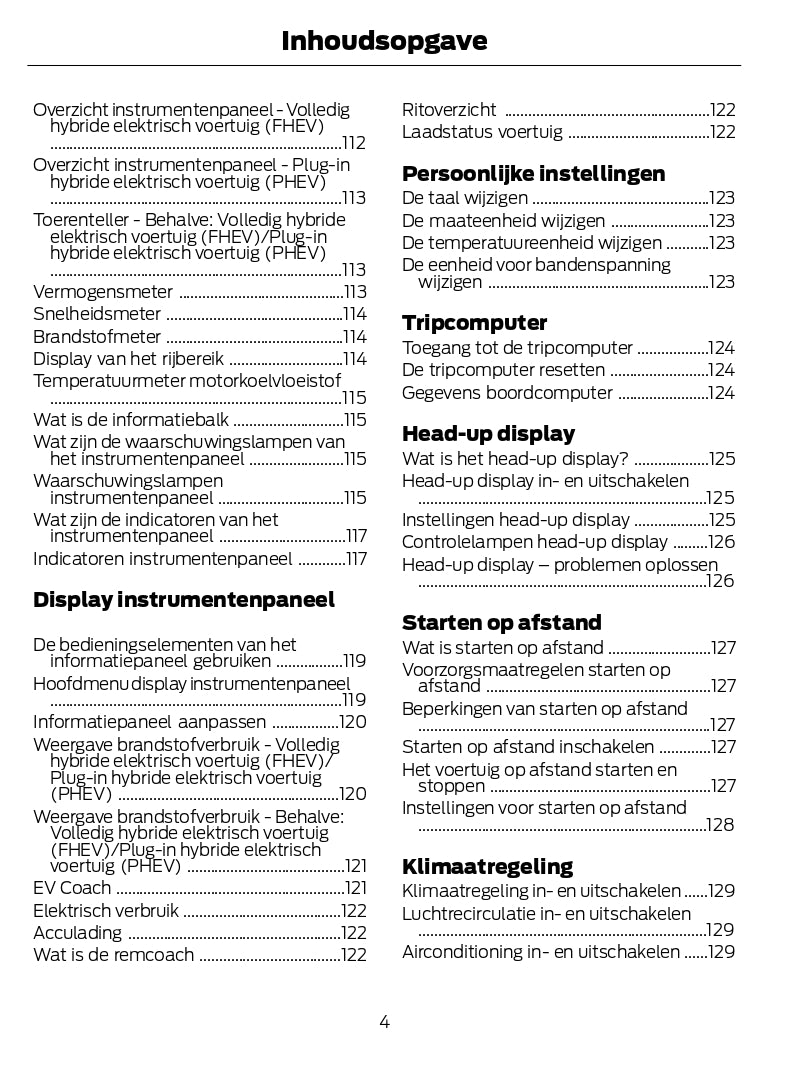 2024 Ford Kuga Owner's Manual | Dutch