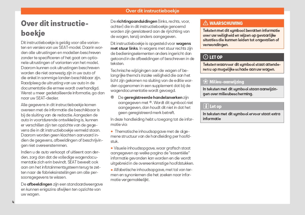 2022-2023 Seat Leon/Leon Sportstourer Owner's Manual | Dutch