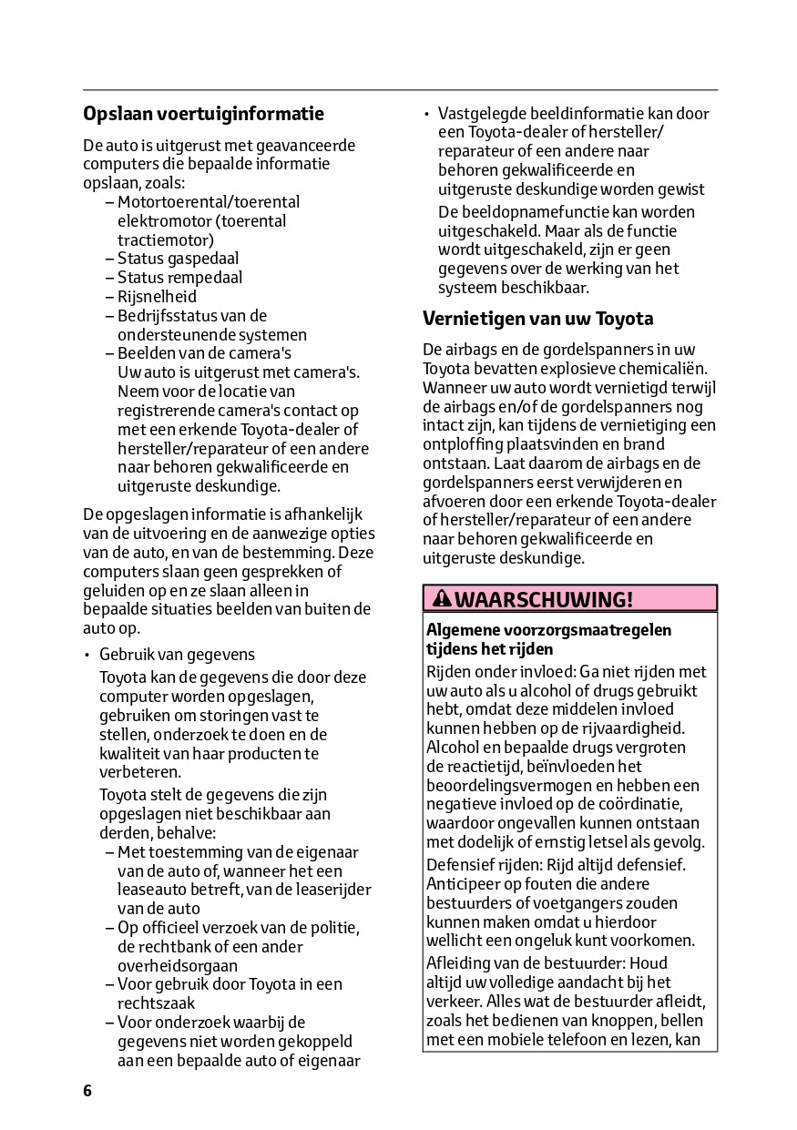 2023 Toyota C-HR Hybrid Owner's Manual | Dutch