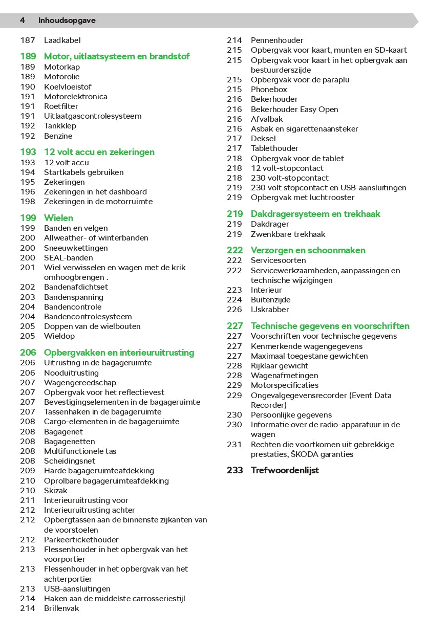 2021 Skoda Superb iV Owner's Manual | Dutch