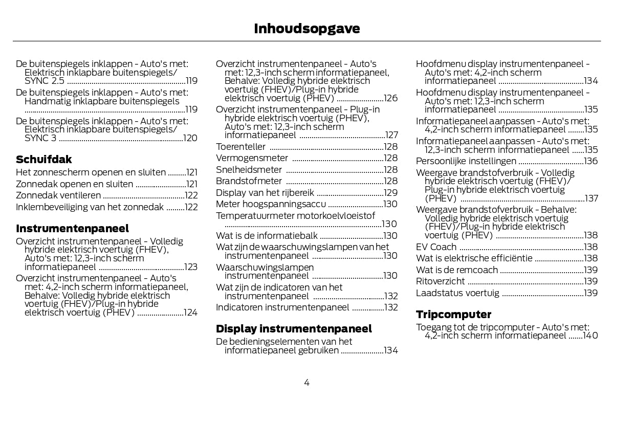 2022-2024 Ford Kuga Vignale/Kuga Vignale Hybrid Owner's Manual | Dutch