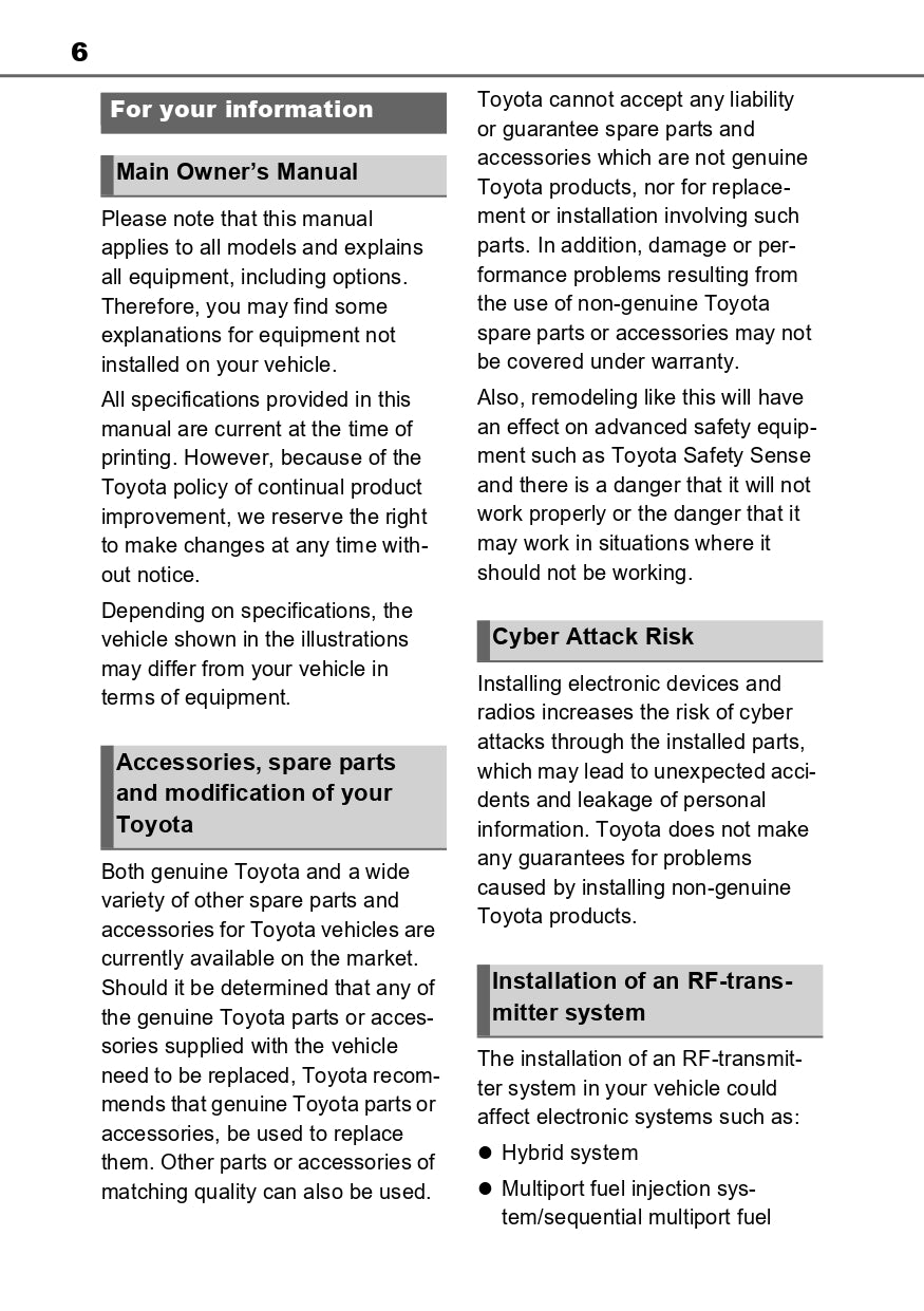 2023-2024 Toyota Prius Owner's Manual | English