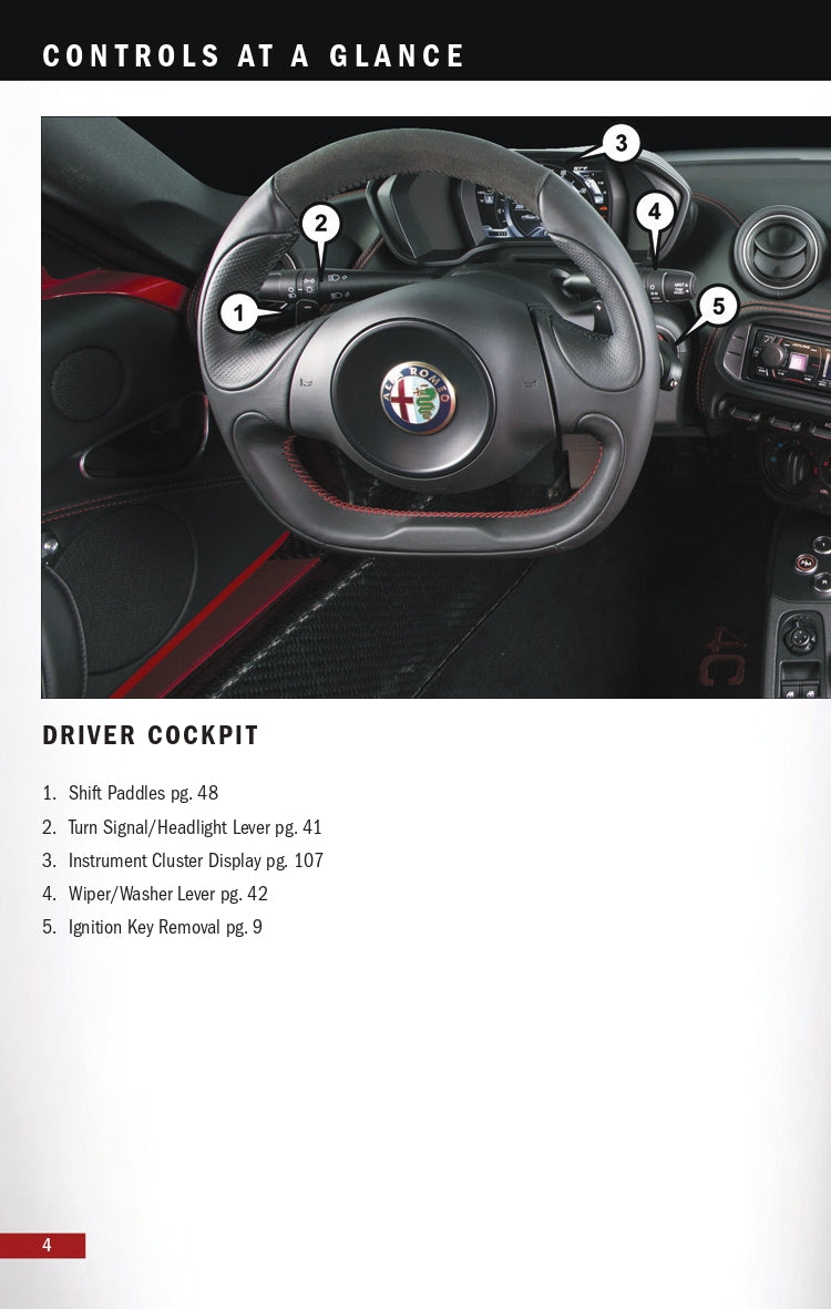 2017 Alfa Romeo 4C Owner's Manual | English