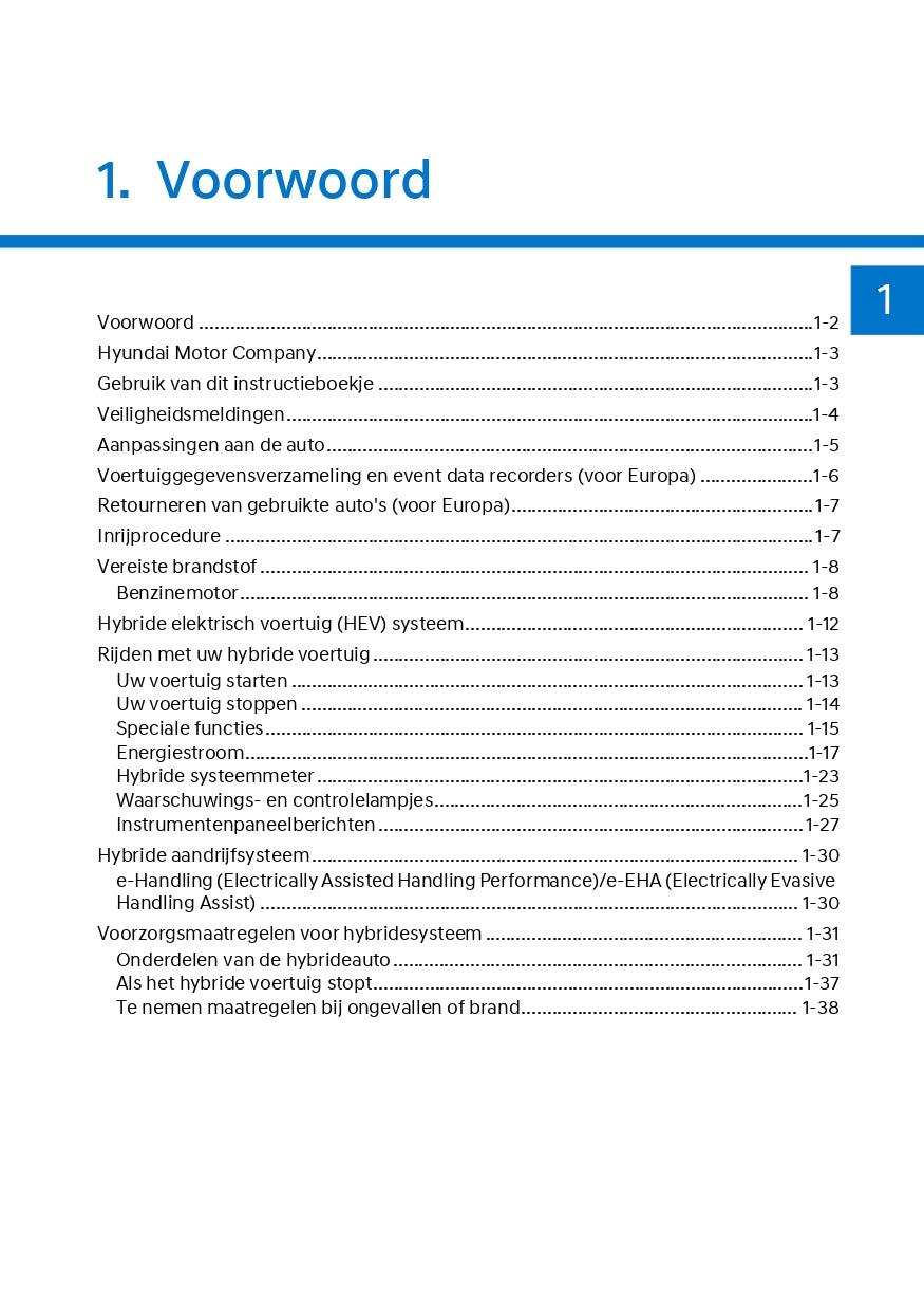 2024 Hyundai Kona Hybrid Owner's Manual | Dutch