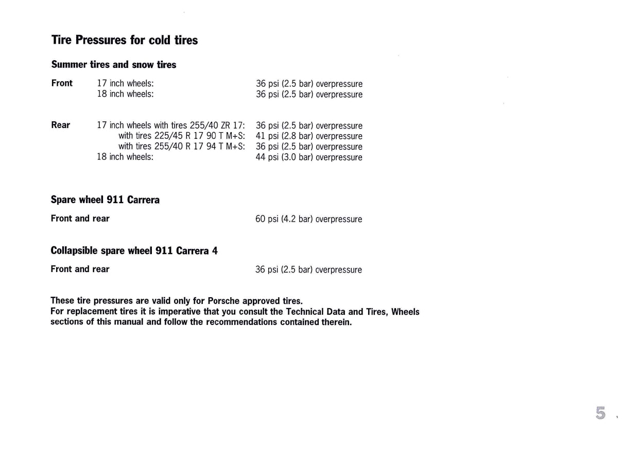 2000 Porsche 911 Carrera/911 Carrera 4 Owner's Manual | English