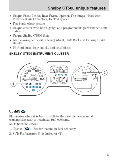 2007 Ford Shelby GT500 Owner's Manual | English