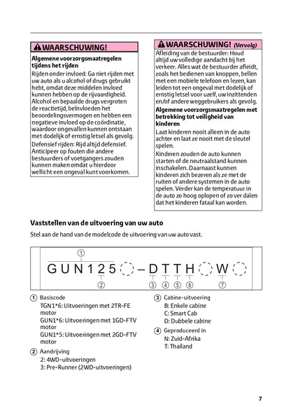 2024 Toyota Hilux Owner's Manual | Dutch