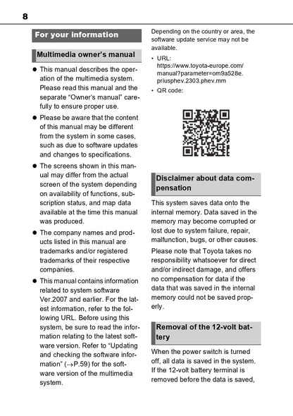 2023-2024 Toyota Prius Infotainment Manual | English