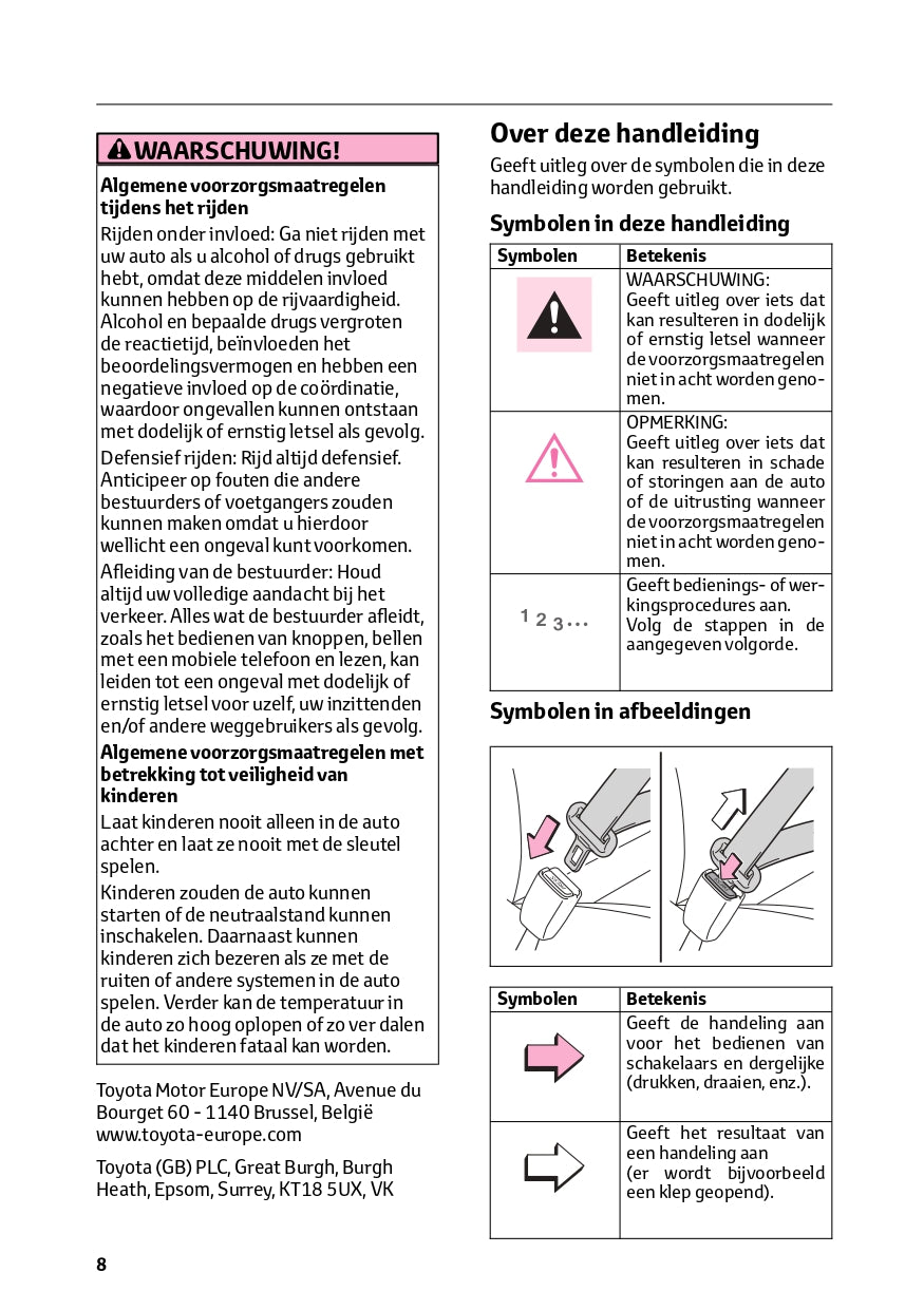 2024 Toyota Yaris Hybrid Owner's Manual | Dutch