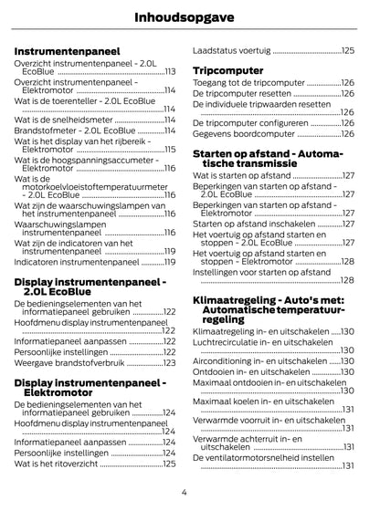 2022-2024 Ford Transit Owner's Manual | Dutch