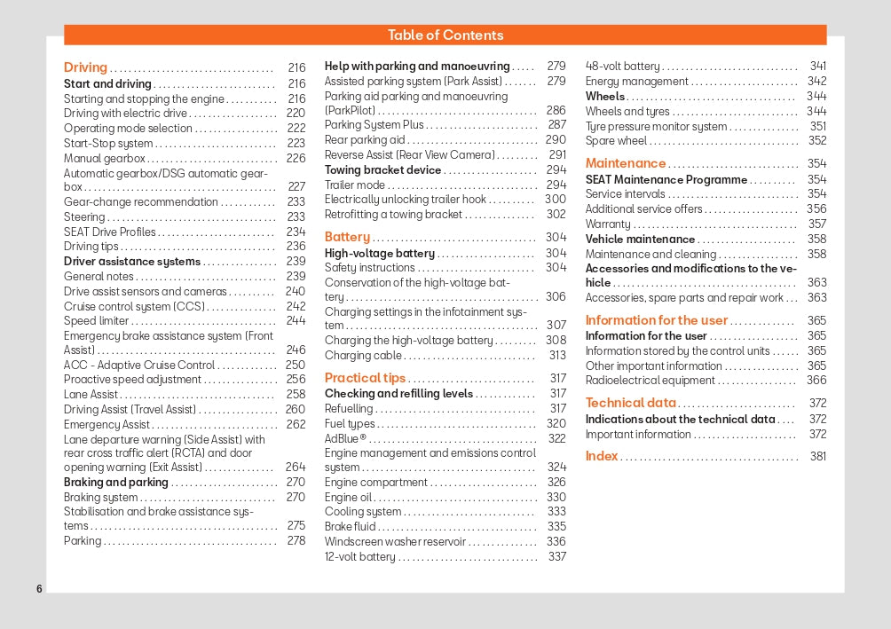 2022 Seat Leon/Leon Sportstourer Owner's Manual | English